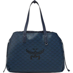 MCM Himmel Drawstring Tote In Lauretos - Blue/Navy Blazer