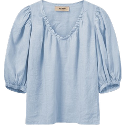 Mos Mosh Taissa Linen Blouse - Cashmere Blue