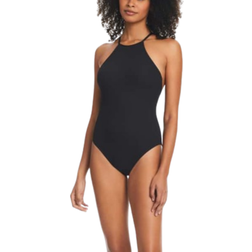 Sanctuary Sandbar Solids High Neck One Piece Swimsuit - Black