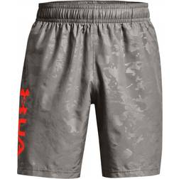 Under Armour Woven Emboss Shorts - Concrete/Phoenix Fire