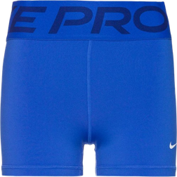 Nike Women's Pro Sculpt High Waisted 3" Biker Shorts - Hyper Royal/White