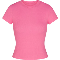 SKIMS Cotton Rib T-shirt - Sugar Pink