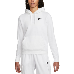 Nike Sportswear Club Fleece Women's Pullover Hoodie - White/Black