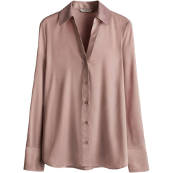 H&M V Neck Blouse - Dusty Rose