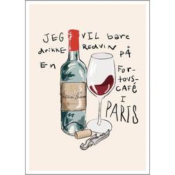 Poster & Frame Wine in Paris Gustav Lautrup Poster 50x70cm