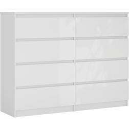 3XE LIVING XLIV1006 White Glossy Commode 138.6x101.5cm