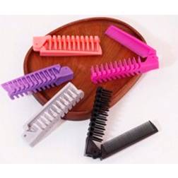 Shein Portable Travel Hair Comb Brush Foldable Pocket Comb Double Head Anti Static Comb Hair Brush