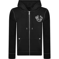 True Religion Paisley Chenille Zip Hoodie - Black