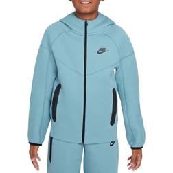 Nike Older Kid's Sportswear Tech Fleece Full Zip Hoodie - Denim Turquoise/Black/Black (FD3285-464)