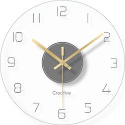 Bed Bath & Beyond HG-ZTYJ-5717-033 Gold/White Wall Clock 11.6"