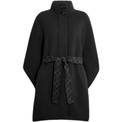 Coach Double Face Wool Cape - Black