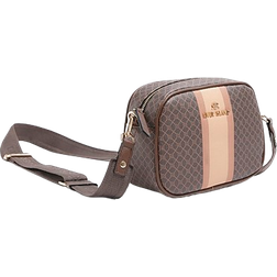 River Island Monogram Cross Body Camera Bag - Brown