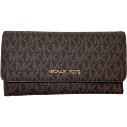 Michael Kors Jet Set Large Logo Trifold Wallet - Brown