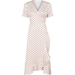 Neo Noir Magga Dot Dress - Red