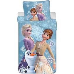 Frozen Disney White Snowflake Single Duvet Cover Set