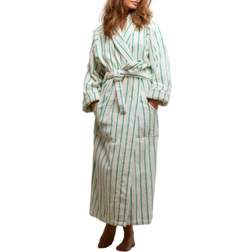 Bongusta Naram Bathrobe - Pure White & Grass