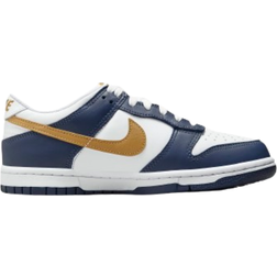 NIKE Dunk Low GS - White/Midnight Navy/Wheat