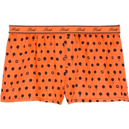 PINK Tencel Boxy Pajama Shorts - Orange Halloween Dot Print