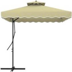 OutSunny 2.5m Square Cantilever Garden Parasol Umbrella with Cross