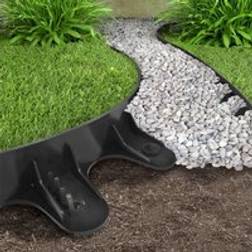 Nicoman 1m Flexi Landscape Black Invisible Lawn Edging Garden Border