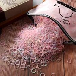 Shein 2000pcs Small Elastic Hair Ties In Ziplock Strong Hold