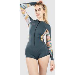O'Neill 2024 Womens Bahia 2/1mm Langærmet Front Zip Shorty Våddragt 53