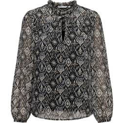Only Onlditsy Blouse - Lichtbruin/Grijs/Zwart