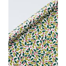 John Lewis Sugar & Spice Holly and Mistletoe Wrapping Paper, L4m
