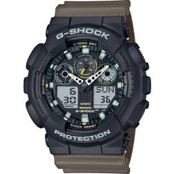 Casio G-Shock GA-100TU-1A3ER Herr 51 mm Analogt Mineralglas Black 28 mm