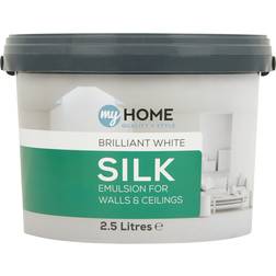 my home Silk Emulsion Brilliant Wall Paint Brilliant White 2.5L