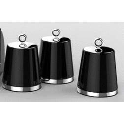 Swan Serenity Set of 3 Canisters Black Kitchen Container