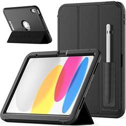 TechGear apple ipad 10.9" 2022 10th tough rugged shockproof armour smart case cover
