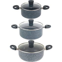 Russell Hobbs Nightfall Stone Cookware Set with lid 3 Parts