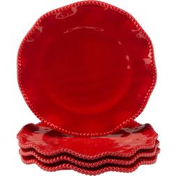 Certified International Perlette Red Dessert Plate 9" 4