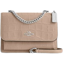 Coach Croc Embossed Klare Crossbody - Silver/Stone