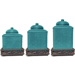 HiEnd Accents Savannah Turquoise Kitchen Container 3