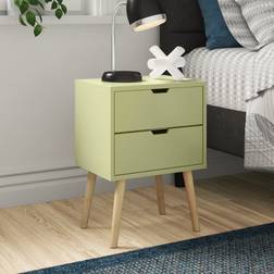 Zipcode Design Lalani 2 Drawer Boa Bedside Table 30x40cm