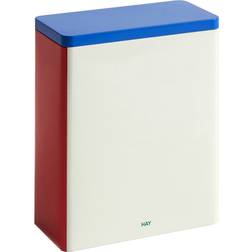 Hay Tin Container X-Large Off White/Blue/Red 24 x 10 x 20 cm Matlåda