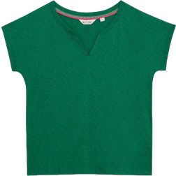 White Stuff Nelly Notch Neck Tee - Mid Green