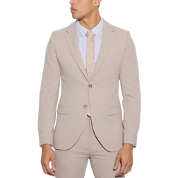 boohooMAN Jersey Skinny Single Breasted Suit Jacket - Beige