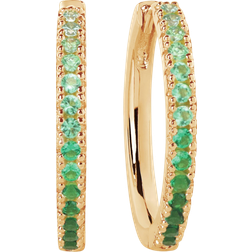 Sif Jakobs Ellera Grande Earrings - Gold/Green
