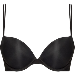 Calvin Klein Sheer Marquisette Push Up Bra - Black