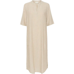 Kaffe Kamilia Dress - Chinchilla/Chalk Stripe