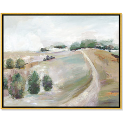 Birch Lane Country Road Hill Gold Framed Art 29.5x23.5"