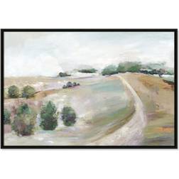 Birch Lane Country Road Hill Espresso Framed Art 37.5x25.5"