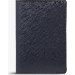 Smythson Vy Panama 2022 Grained-leather Passport Cover 14.5x10cm - NAVY