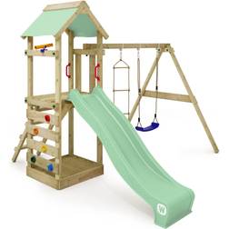 Wickey Wooden Climbing Frame FreeFlyer Swing Set