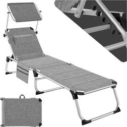 tectake Sun Lounger Lorella Padded Foldable Aluminium Frame