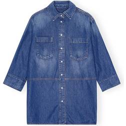 Ganni Denim Oversized Shirt - Blue