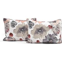 Lush Decor Leah Reversible Duvet Cover Grey, Orange (233.7x223.5cm)
